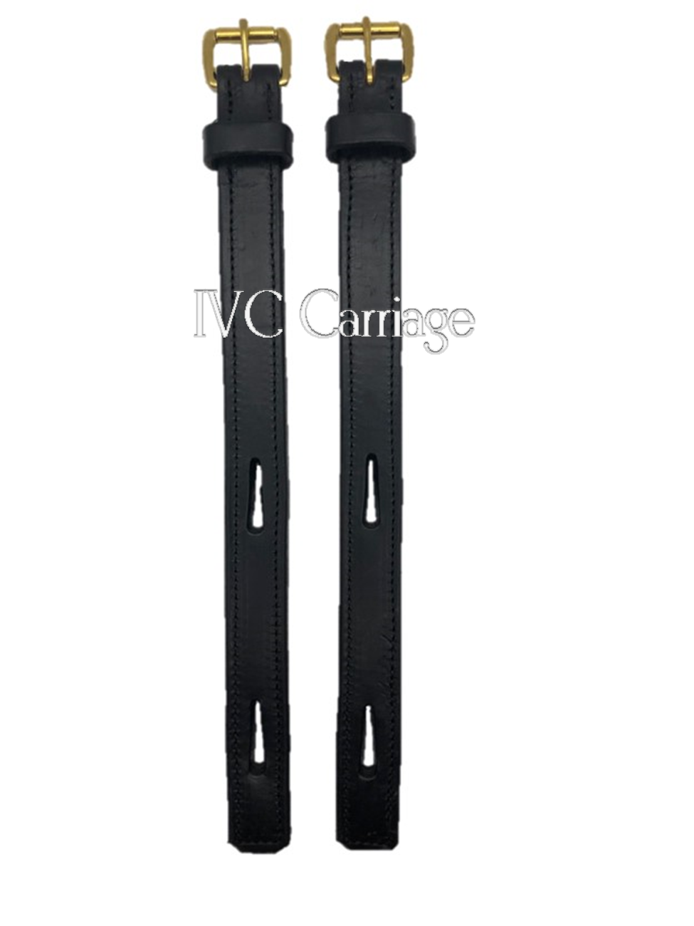 Leather Brass Horse Harness Trace Extenders | IVC Carriage