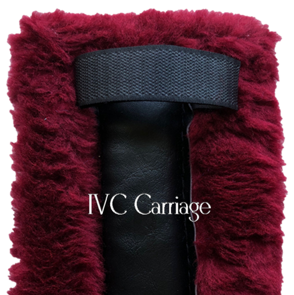 Fleece Horse Harness Breast Collar Pad Burgundy | IVC Carriage