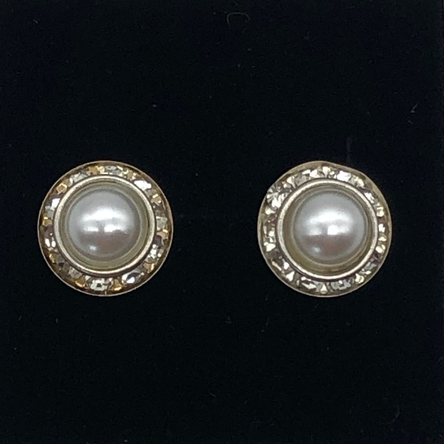 Pearl Rhinestone Earrings | IVC Carriage