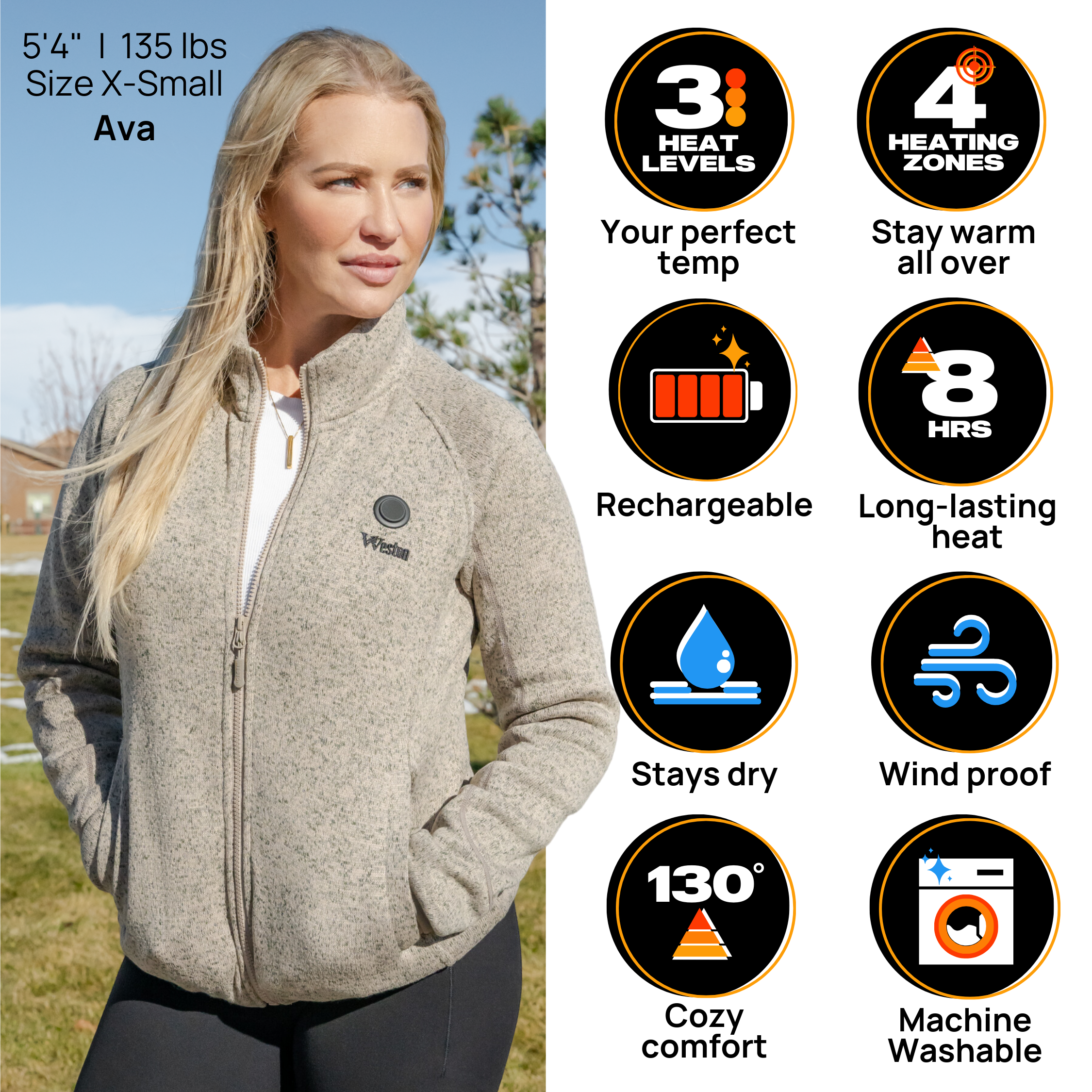 Women's Heated Fleece Jacket