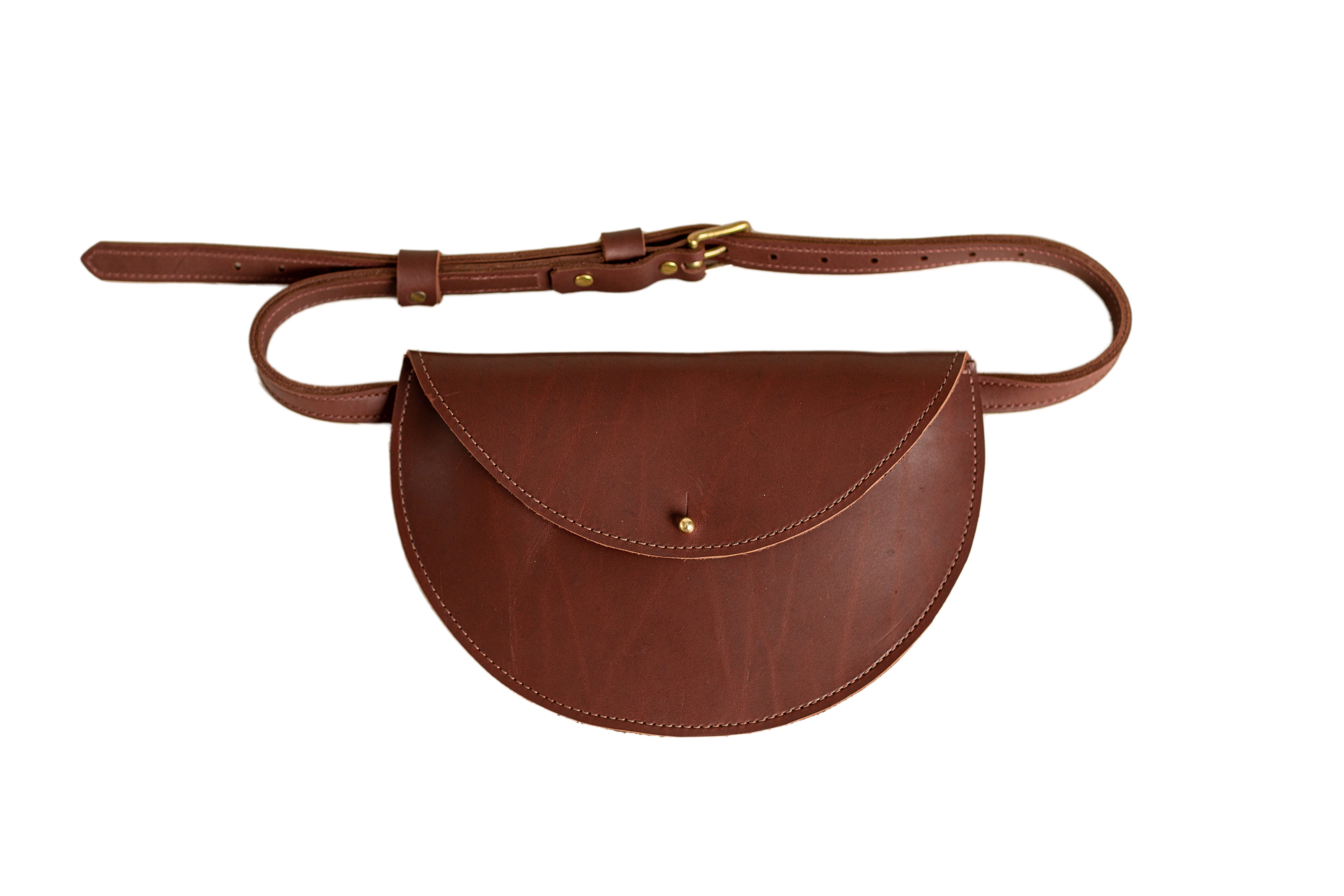 Half-Moon Leather Belt Bag