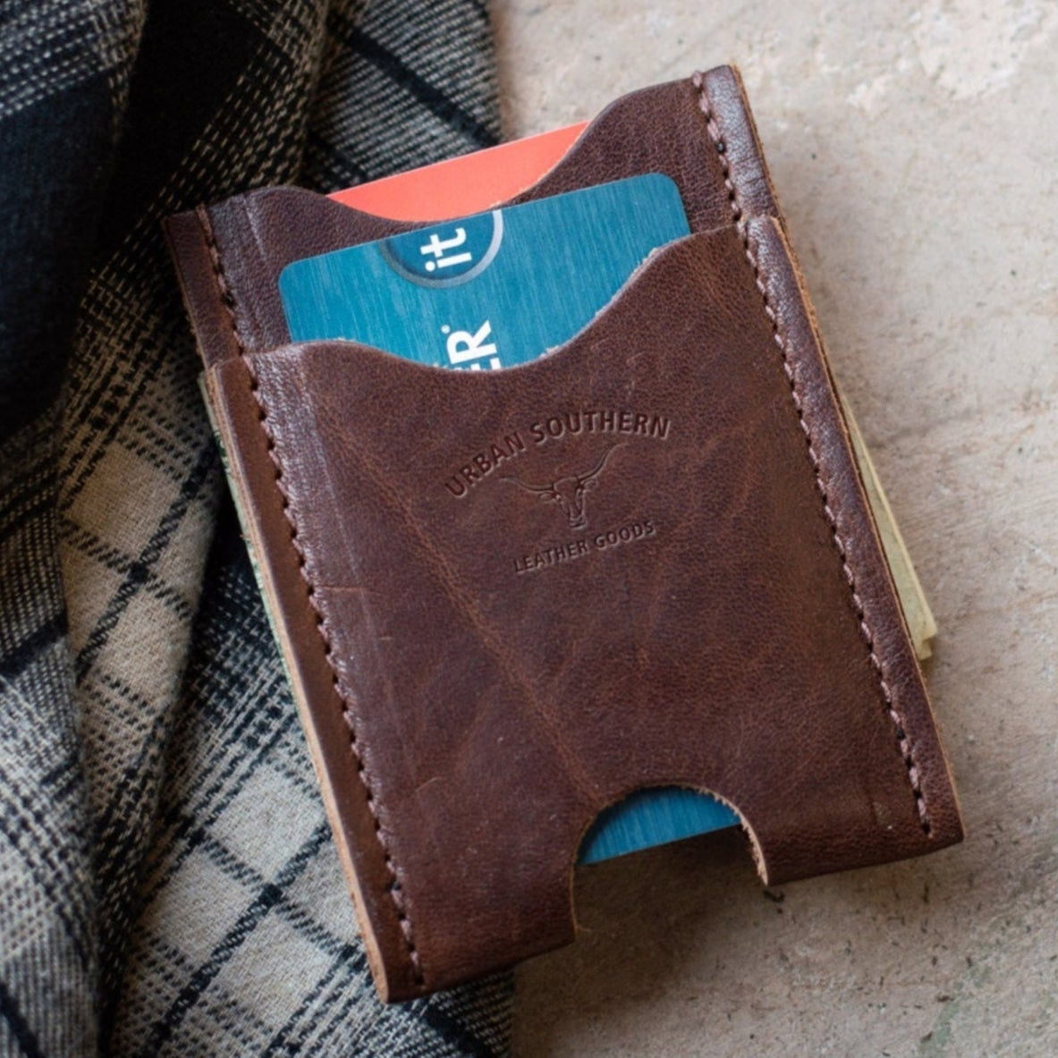 Leather Money Clip Wallet