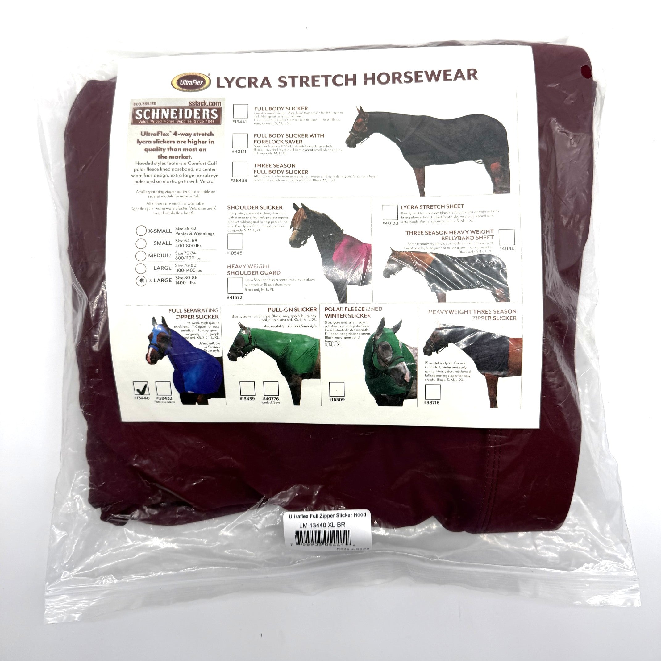 UltraFlex Full Zip Slicker Hood - XL Horse