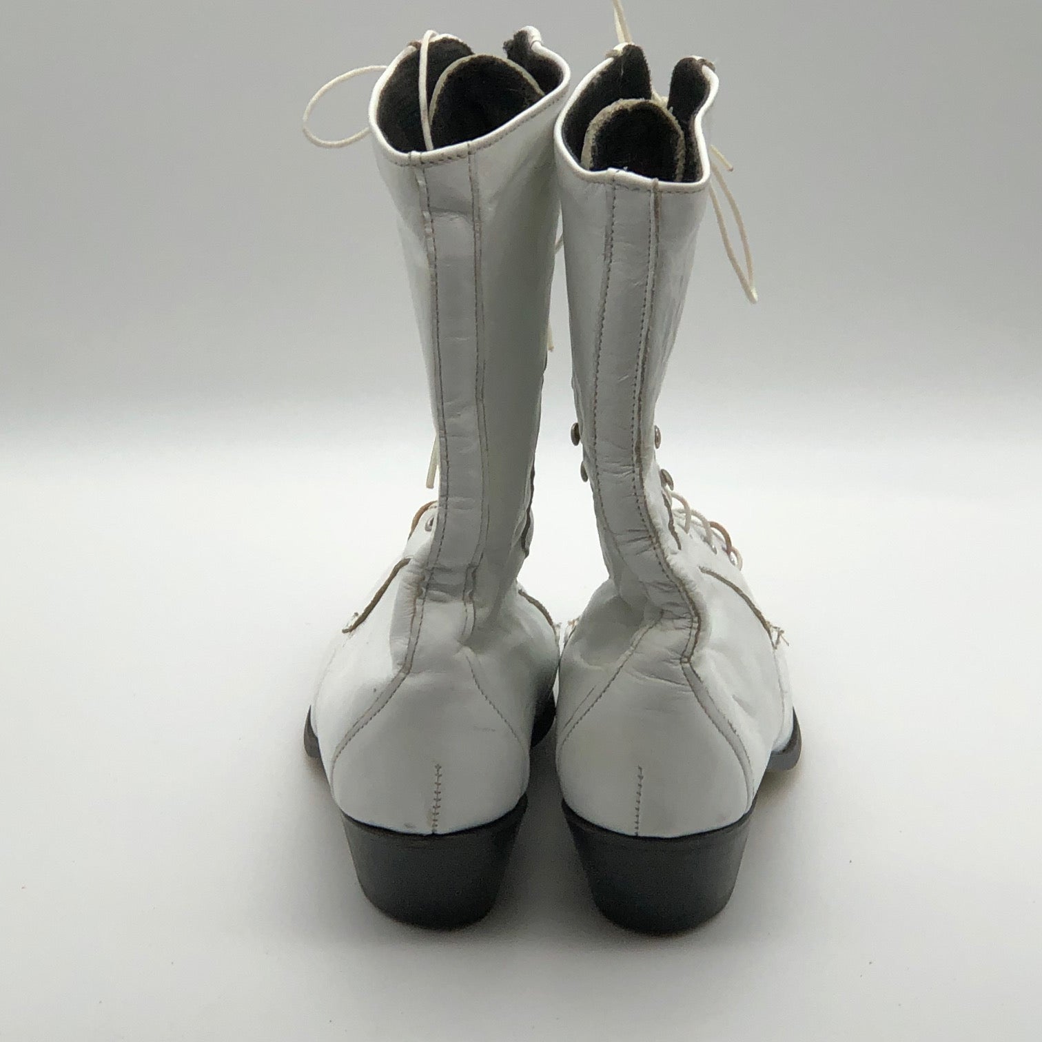 White Western Victorian Boots