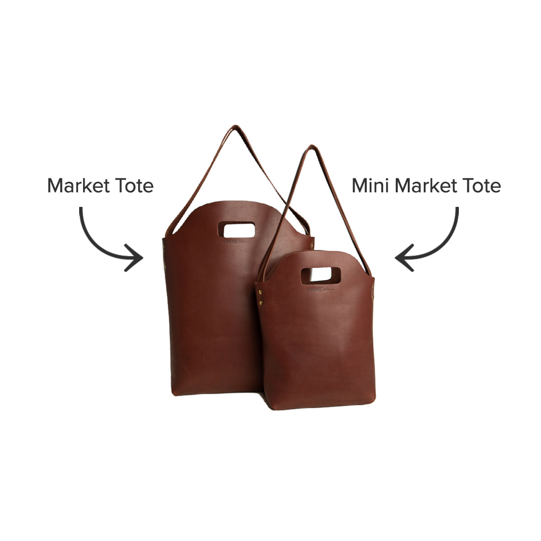 Leather Mini Market Tote