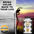 Optiwize Collagen Plus supplement bottle with beach scene and person stretching at sunset.