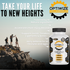 Optiwize Collagen Plus supplement bottle with promotional text about health benefits on a mountain background