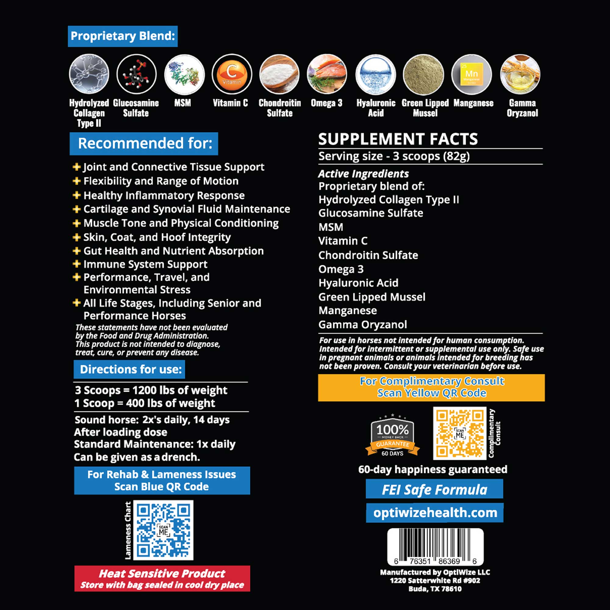 OptiWize Collagen +Plus Horse Joint Supplement