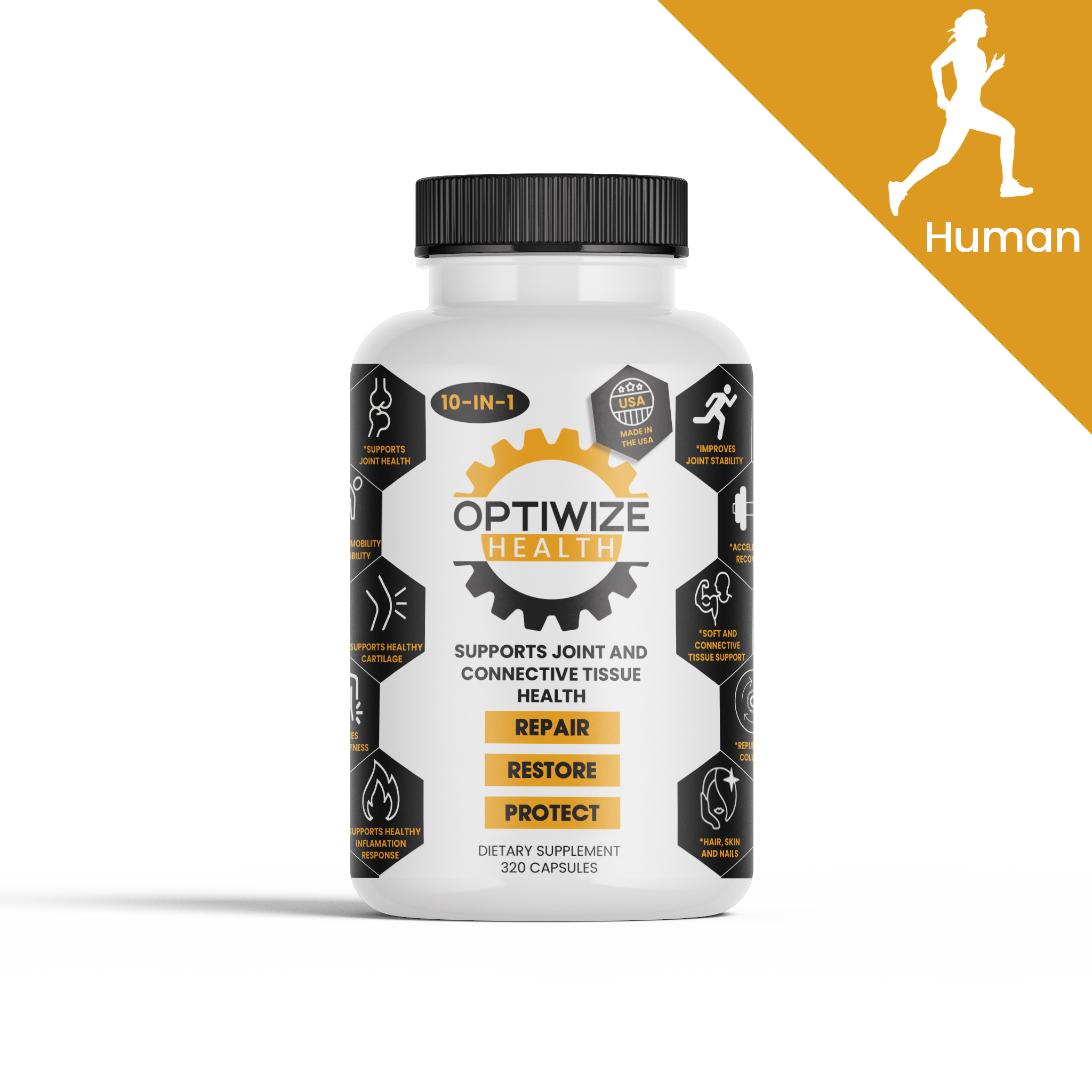Supplement bottle OptiWize Health for Humans