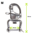 Ideal Quick Release Shackle with Wide Fitting, size medium with measurements