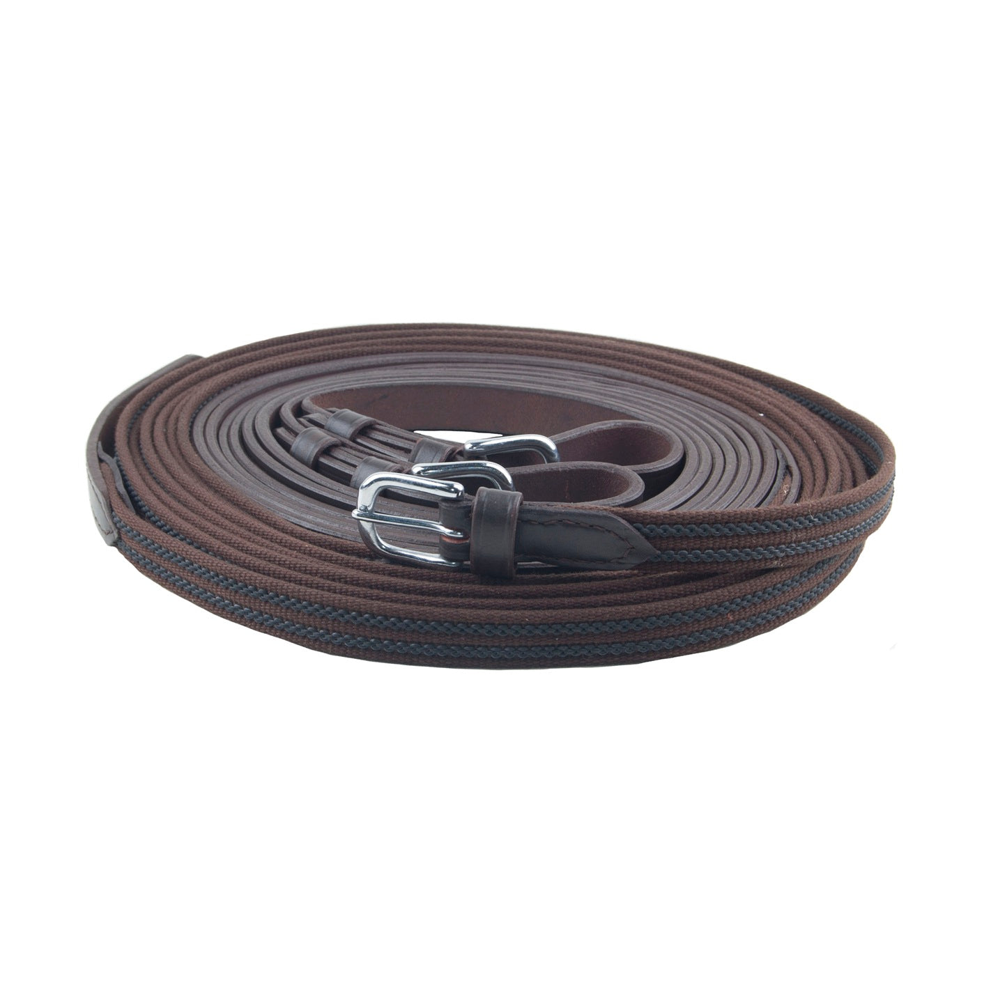 Ideal Web Grip Single Leather Driving Reins