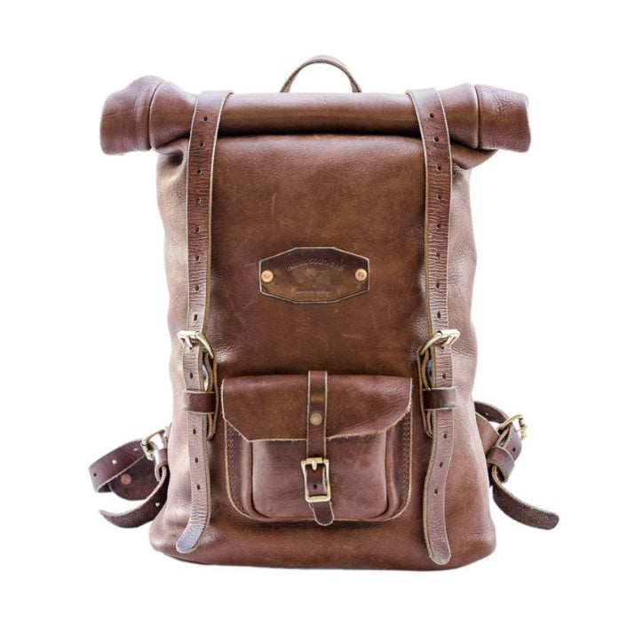 Leather Rolltop Backpack