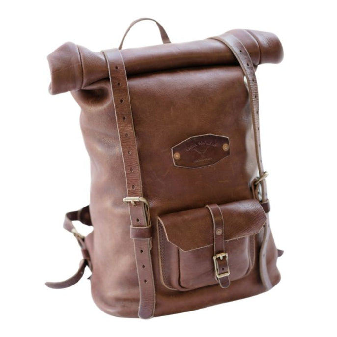 Leather Rolltop Backpack