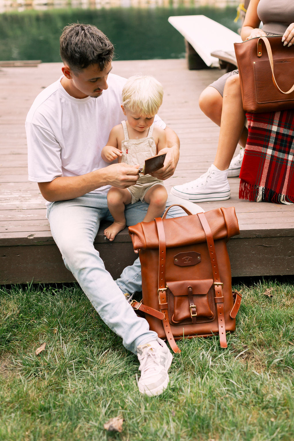 Leather Rolltop Backpack