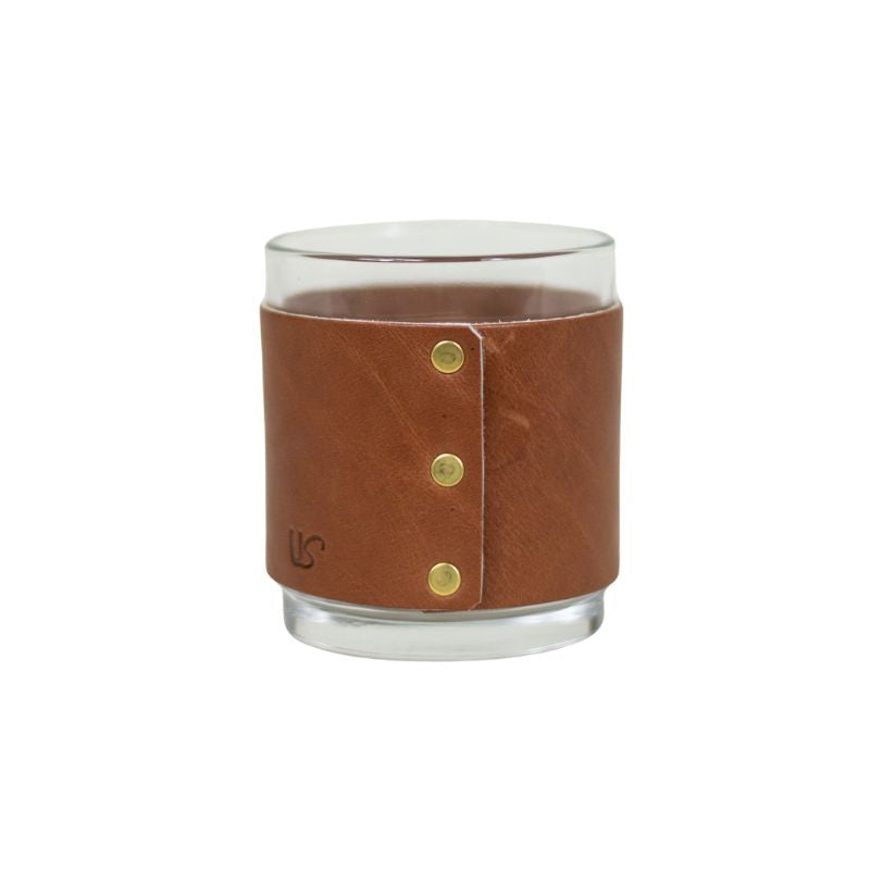 Leather Wrapped Whiskey Glass