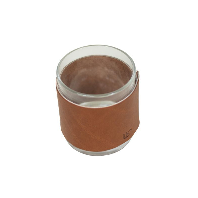 Leather Wrapped Whiskey Glass