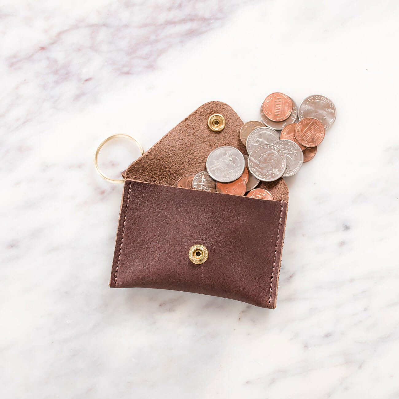Leather Keychain Coin Purse