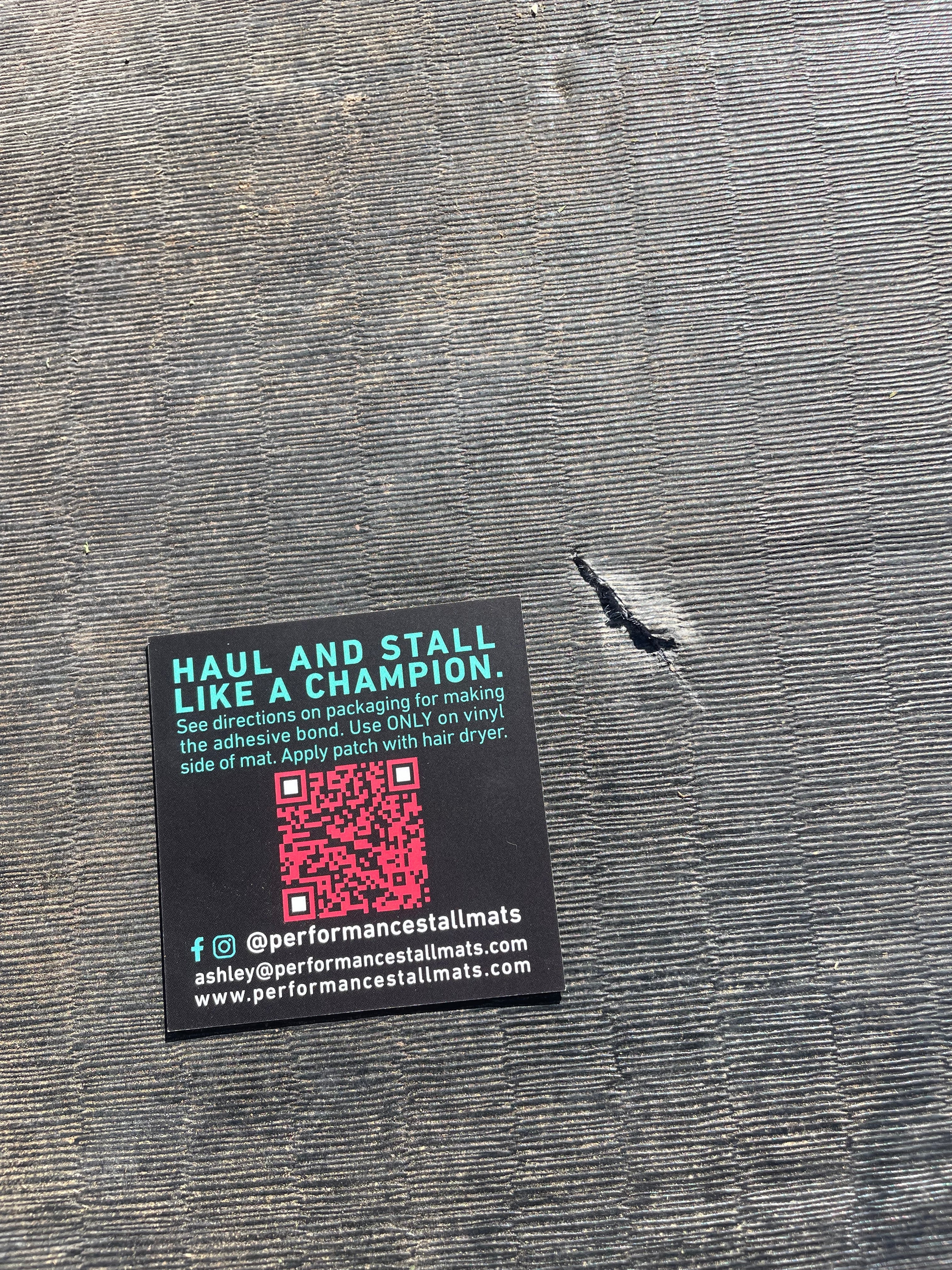 Performance Stall Mat Repair Patch