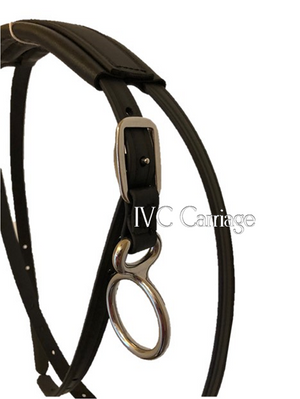 Synthetic Horse Harness Neck Strap with Adjustable Terrets | IVC Carriage