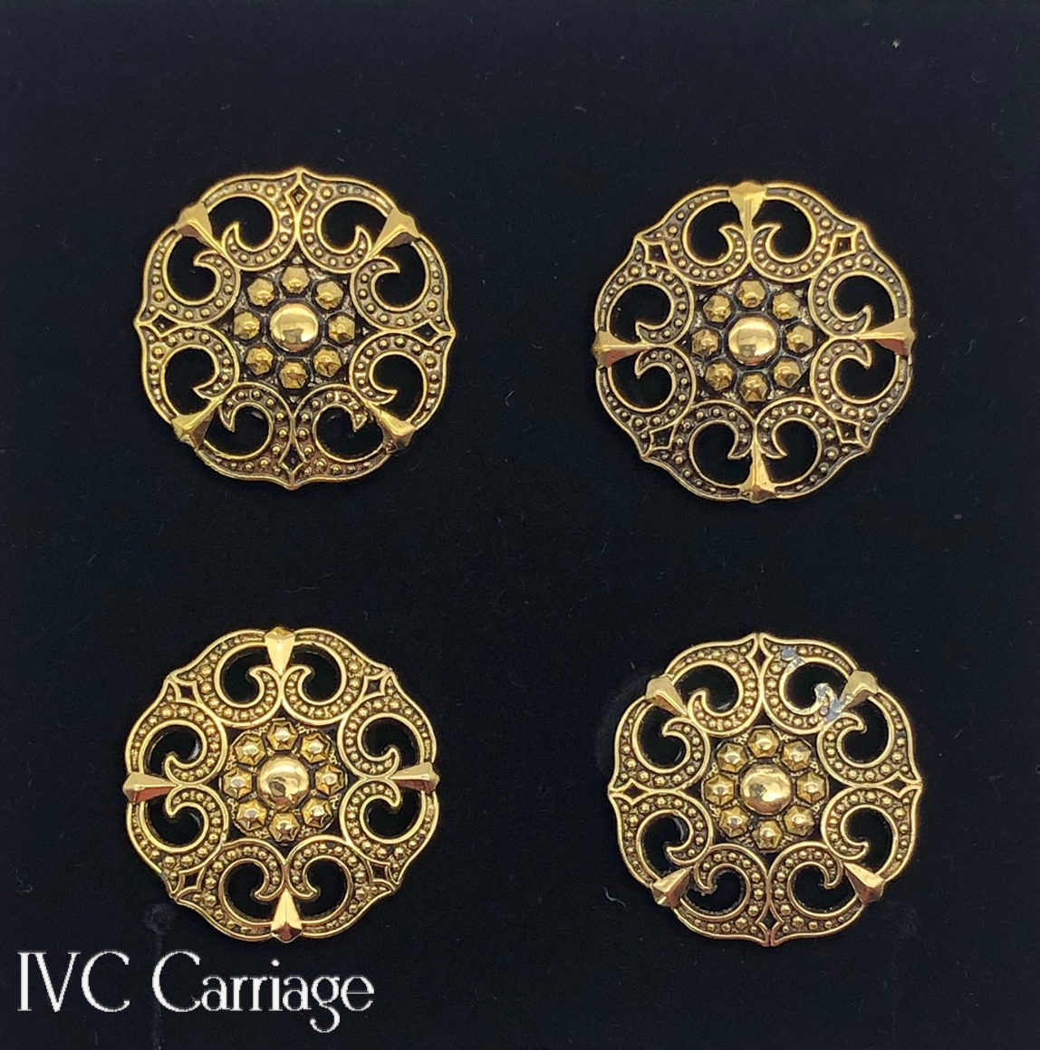 Asian Gold Scroll Magnetic  Number Pins | IVC Carriage