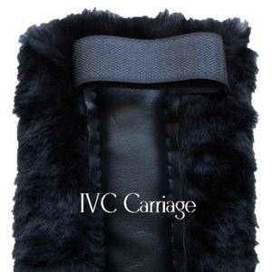 Fleece Horse Harness Saddle Pad Black | IVC Carriage