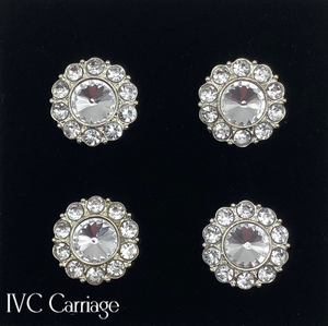 Crystal Rondelle Magnetic Number Pins | IVC Carriage