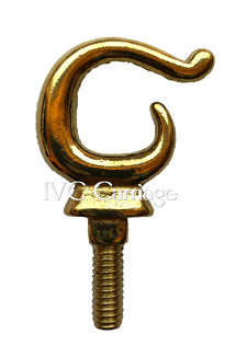 Fancy Harness Water Check Hook - Brass | IVC Carriage