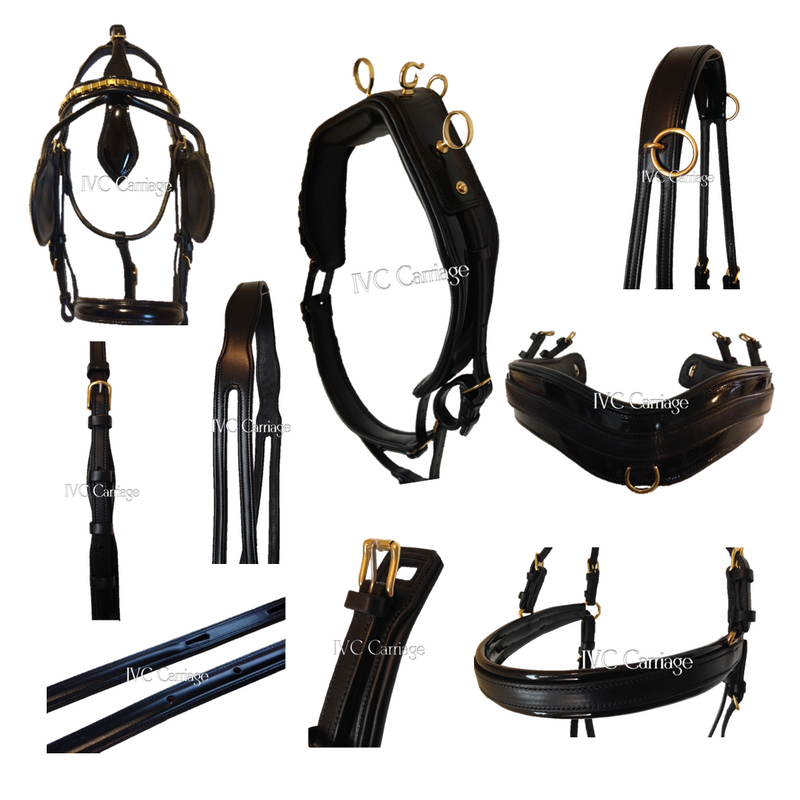 IVC Elite Leather Warmblood / Large Horse Carriage Harness IVC Carriage
