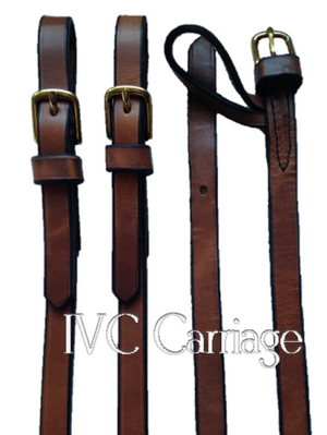 Leather Single Horse Harness Reins Lines | IVC Carriage