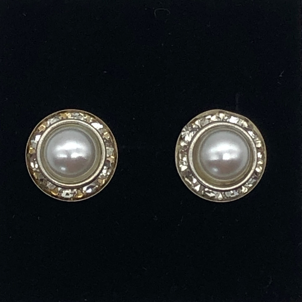 Pearl Rhinestone Earrings | IVC Carriage