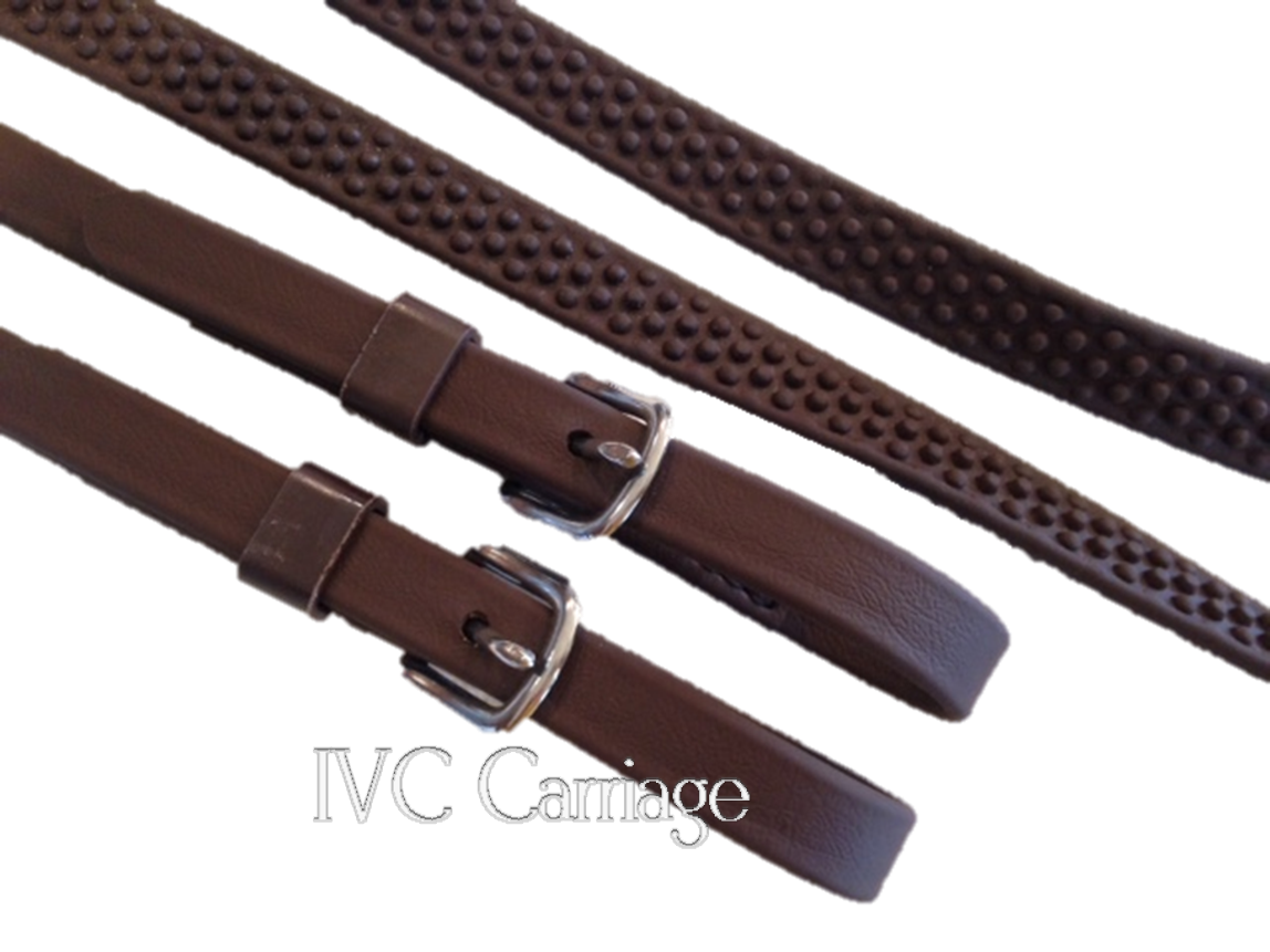 Pebble Grip Horse Driving Reins | IVC Carriage