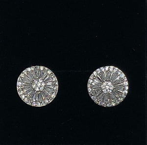 Silver Pinwheel earrings | IVC Carriage