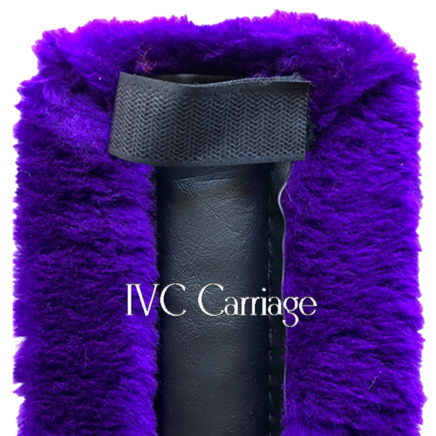 Fleece Horse Harness Breast Collar Pad Purple | IVC Carriage
