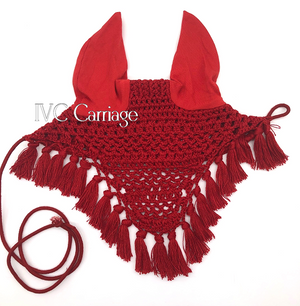 Red Horse Ear Net Bonnet | IVC Carriage