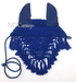 Royal Blue Horse Ear Net Bonnet | IVC Carriage